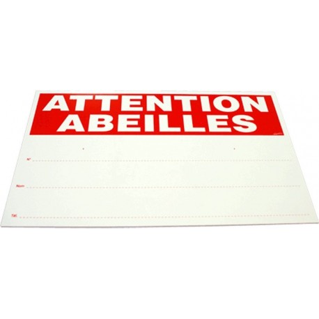 Panneau attention abeille PVC