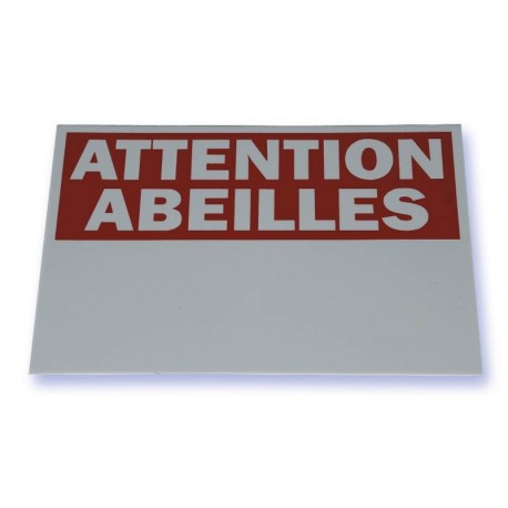 Panneau Attention Abeilles   Panneau Rectangle PVC - 40 x 25 cm